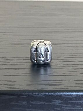 Sterling Silver 925 Pumpkin Jack-o-Lantern Charm Compatible with Pandora